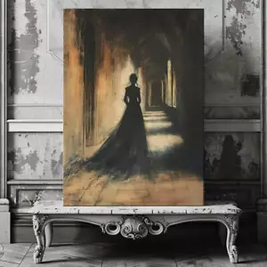 Ghostly Wizard School Leinwandbild - Gothic Dark Academia Magic Decor - Bild 1 von 19