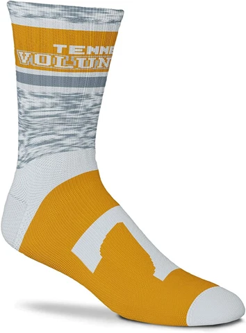 Tennessee Volunteers NCAA For Bare Feet Double Deuce Gray Knit Crew Socks *Large Cover