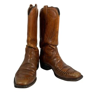 De Colección Wrangler Botas de Vaquero de Cuero Marrón Costuras Occidentales para Mujer Talla 7 D - Imagen 1 de 11