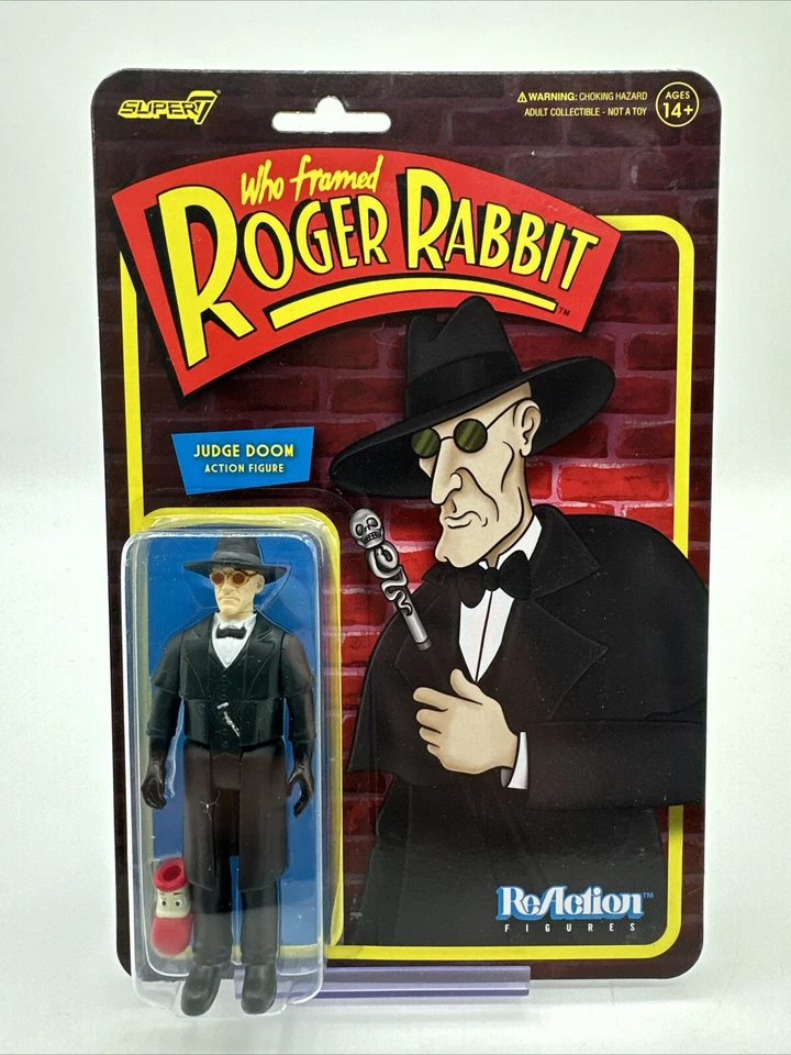 Super7 Judge Doom Smarty Stupid Who Framed Roger Rabbit Reaction Figure Lot