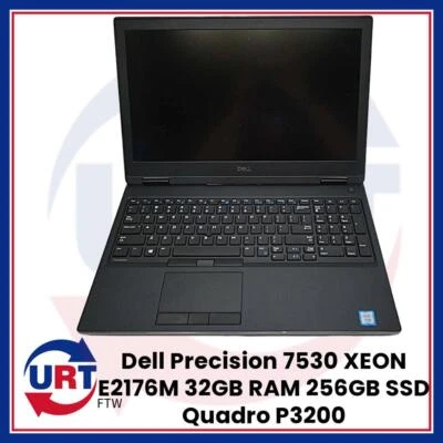 Dell Precision 7530 XEON E2176M 32GB RAM 256GB SSD Quadro P3200 *NO OS* #133679# - Image 1 of 4