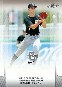 KYLER FEDKO 2017 LEAF PERFECT GAME "Black" PARALLEL ROOKIE CARD! LTD 40!