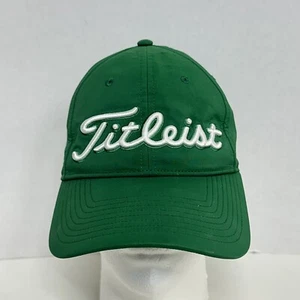 Titleist Golf Hat Cap Masters Green Adjustable Strap Back Puff Logo Embroidered - Picture 1 of 8