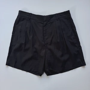 Pantalones Cortos AG Adriano Goldschmied Algodón Seda 5.5" Cintura Alta Mujer 29 Negros - Imagen 1 de 13