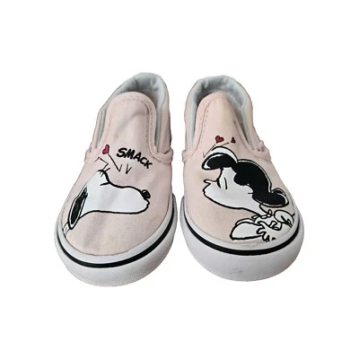 Zapatos sin cordones Vans Peanuts Snoopy Lucy para niñas talla 6,5 Foto 1 de 4