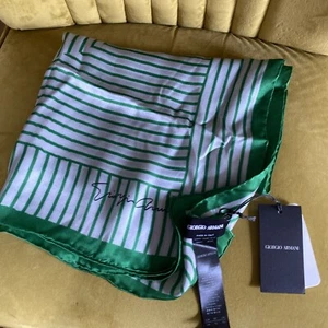 Giorgio Armani Silk Scarf Grey/green  - Picture 1 of 4