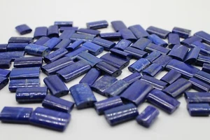 Colgante de lapislázuli rodillo AAA perforado piedra preciosa plana piedra curativa accesorios de joyería - Imagen 1 de 4