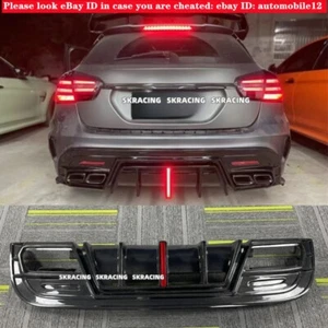 For Mercedes Benz X156 GLA45 2015-16 Carbon Fiber Rear Bumper Diffuser Splitter  - Picture 1 of 17