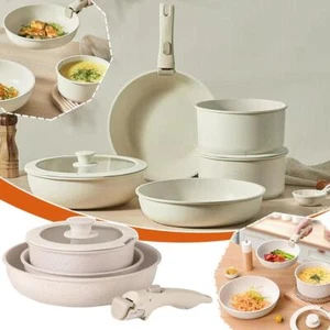 5 in 1 Removable Household Cooking Pot' Ceramic Cookware Non-stick Pan' Set K2F1 - Picture 1 of 18