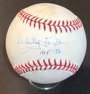 Whitey Ford Yankees Signed HOF 74 MLB Baseball Auto Autograph Steiner MLB Holo - Picture 1 of 8