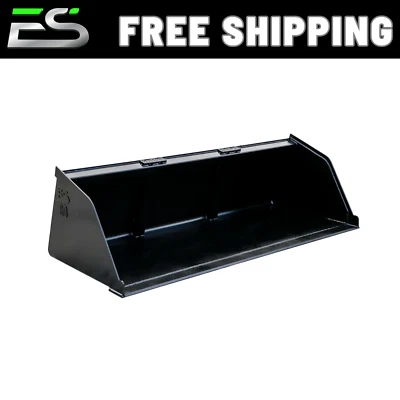 90" SNOW MULCH BUCKET -SKID STEER QUICK ATTACH -FREE SHIPPING 1.24 CU YD - Image 1 of 4