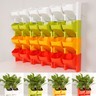 2-Pocket Stackable Wall Hanging Flower Planter Pot Garden Seedling Grow Basket