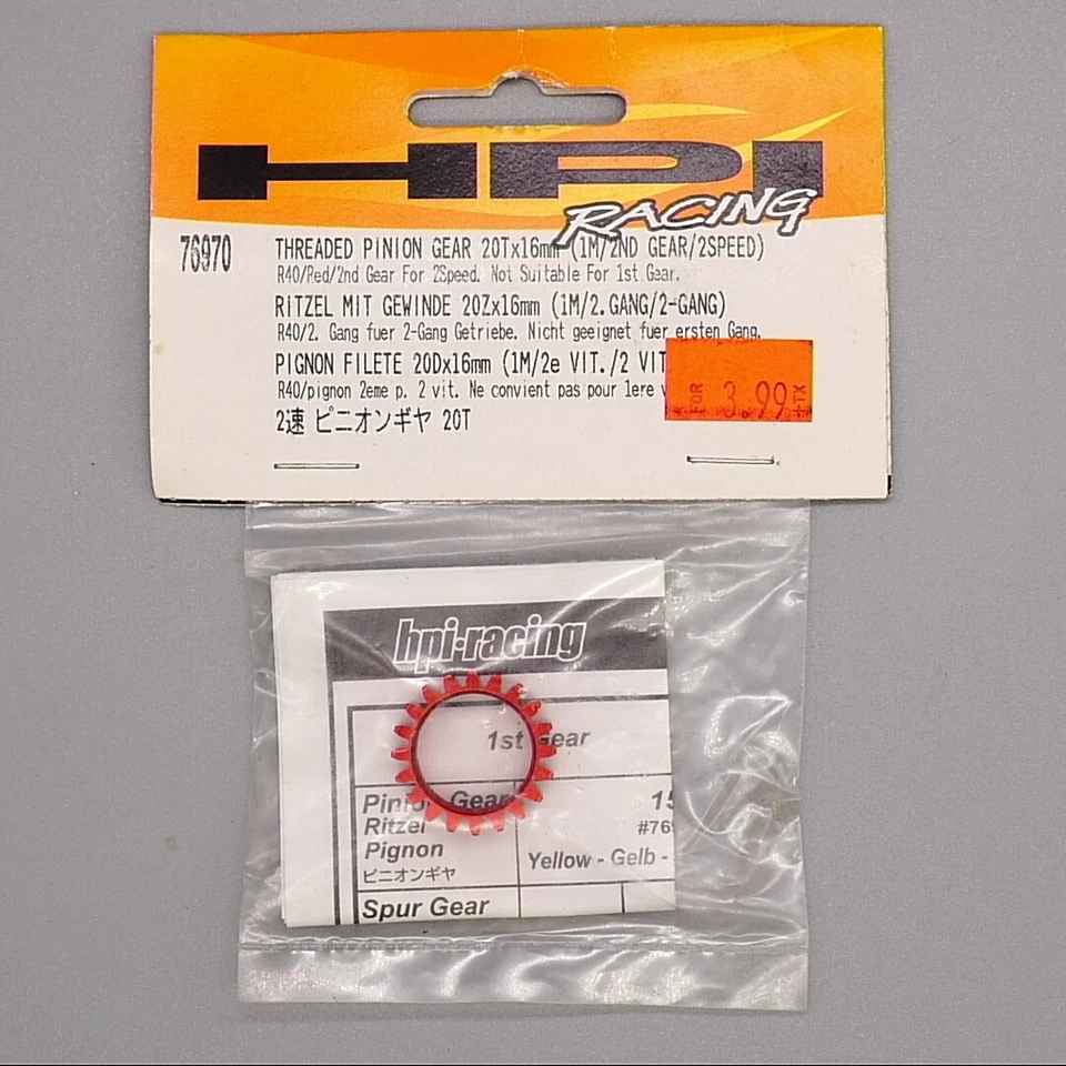 HPI 76970 Gewinde Zahnradgetriebe 20tx16mm - Hpi-76970 - Bild 1 von 1