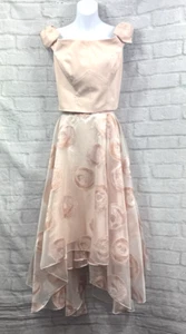 Coast Blush Pink 2 Piece Top Skirt Mesh Size 16 Fits 12 14 Prom Wedding Occasion - Imagen 1 de 12