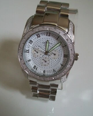 Reloj Hombre Acabado Plateado Moda Elegante Informal Hip Hop Link Foto 1 de 4