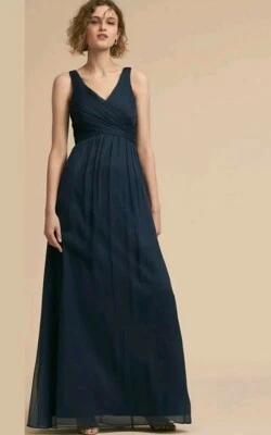 BHLDN Angie Maxi Dress Gown Large Navy Blue $240 - Изображение 1 из 4