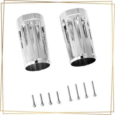 49mm Chrome Fork Slider Covers for Harley Touring/Road King Tri Glide Foto 1 de 4