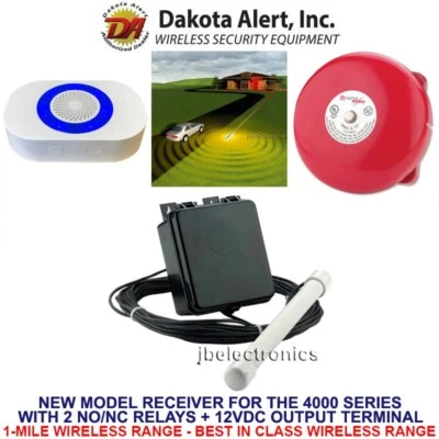 DAKOTA ALERT DCPA-4K PLUS PROBE ALERT DRIVEWAY ALARM + RELAYS+BELL - Image 1 of 4