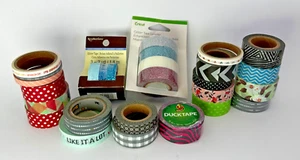 New & Used Washi Crafting Tape Duck Cricut & Reflections Mixed Lot of 27 - Picture 1 of 3