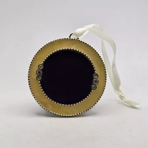 Unbranded Decor Picture Frame Ornament Round Pearl Style Ribbon 2.75"W - Picture 1 of 6