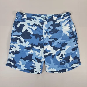 Polo Ralph Lauren Mens Swim Shorts Blue 30 Swim Trunk Adjustable Buckle Camo - Picture 1 of 9