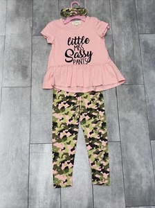 Btween Girls Outfit Small Size 5 Pink And Camouflage  - Picture 1 of 3