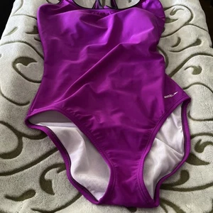 Speedo Women's Logo One Piece Swimsuit  Orchid Swimsuit Size 12 - Picture 1 of 6