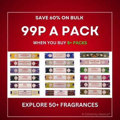 Satya Incense Sticks Joss Sticks 15g | 60% OFF Mix & Match | Nag Champa Scents - Image 1 of 3