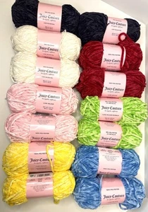 Discontinued Juicy Couture-Luxe Velour-14 Skein BUNDLE-ALL NEW - Picture 1 of 5