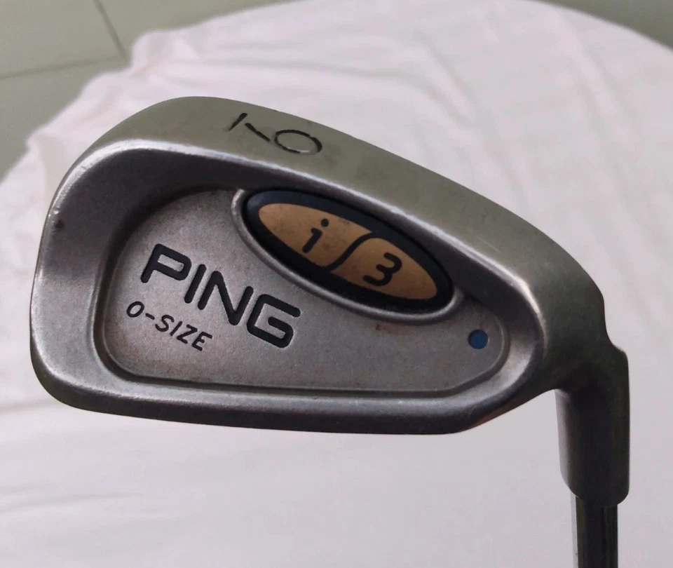 Ping i3 O size 9 Iron Blue Dot Cushion Stiff Flex Steel Shaft RH 36.5" - Image 1 of 4