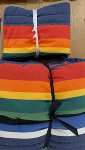Pottery Barn Pendleton Crater Lake Stripe Comforter Full Queen~2 STD Shams Blue - Picture 1 of 6
