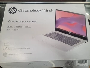 HP Chromebook 14a-nf0131wm 14" Laptop Intel N200, 4GB RAM. 128GB UFS, Open Box - Picture 1 of 6