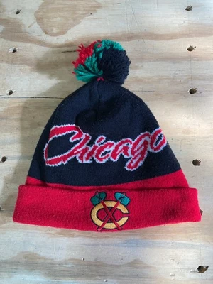 Gorro Chicago Blackhawks Pom Pom - Mitchell & Ness - Sombrero tejido de invierno Foto 1 de 4