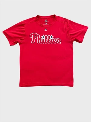 Philadelphia Phillies vintage majestic Dri fit red baseball t shirt Size Medium - Image 1 of 3