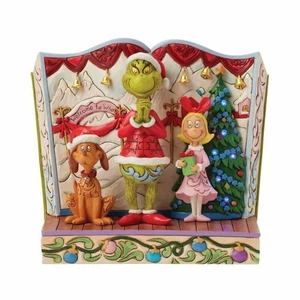 Jim Shore Dr. Seuss Grinch with Max and Cindy Figurine First Edition #6017056FE - Picture 1 of 4