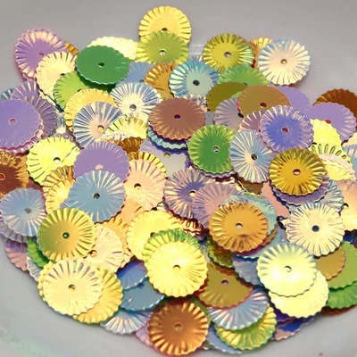 1000 lantejoulas soltas cor mista Sunburst flor costura casamento 10mm - Imagem 1 de 4