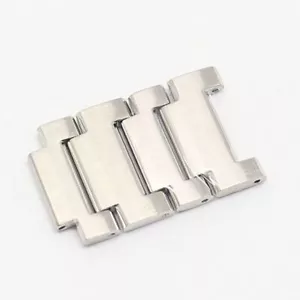 Mido Genuine 2 Link + 2 Half Link Commander Men's Watch Parts Silver 19mm - Picture 1 of 3