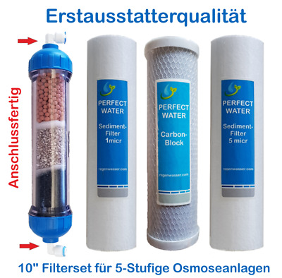 Filterset 10  Mineral Alkali Kohle Sedimentfilter 1 Micr 5 Micr Carbonblock • 17.50€