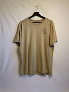 Distressed Hurley Men's L Beige T-Shirt | Surf No Bueno | Short Sleeve Crew Neck - Picture 1 of 3