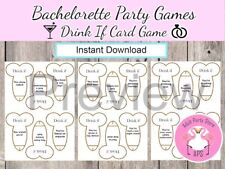 Bachelorette Drinking Game, Dirty Drink If Game, Girls Night Games, Hen party,