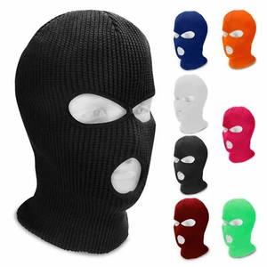 3 Hole Full Face Ski Mask Winter Cap Balaclava Hood Windproof Mask Tactical Hat - Picture 1 of 11