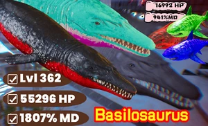 Ark Ascended PVE Top Stats Basilo/ Basilosaurus 1807 % MD | Megalodon 1101%MD - Imagen 1 de 12