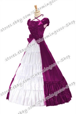 Vestido Período Guerra Civil Antiguo Oeste Salón Niña Manga Corta Vestido Lolita Foto 1 de 4