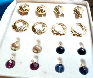 Vintage Estate NOLAN MILLER Interchangeable Clip-On Earrings Set - Picture 1 of 5