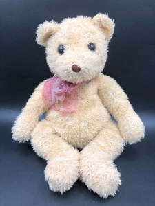 TY Beanie Teddy Bear with Bow 15” High Plush Soft Toy 2004 Comforter Vintage - Picture 1 of 4