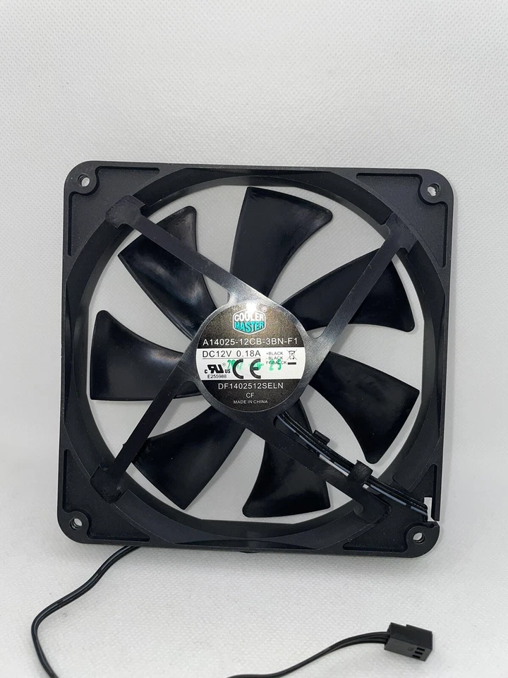 Cooler Master MasterFan A14025-12CB-3BN-F1 140mm Silent PC Fan 2000rpm 12V 0.18A - Image 1 of 2