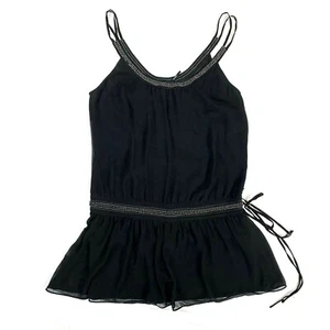 Guess Los Angeles Women's Size 7 Dress Beaded Drop Waist Flare Black Lined EUC - Picture 1 of 9