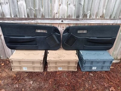 Paneles de tarjeta de puerta eléctricos flocados negros EDM Honda CRX ED9 EF8 CIVIC EE9 EF9 88-91 Foto 1 de 4