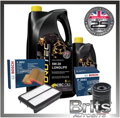 SERVICE KIT MITSUBISHI OUTLANDER 2.2 2.3 Di-D BOSCH OIL AIR FILTER & OIL 2013-18 - Image 1 of 4