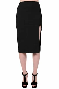 Skirt Split Front Stretch Pencil Skirt UK Made Great Price - Picture 1 of 4